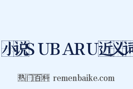 小说SUBARU近义词是什么意思的图片